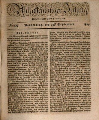 Aschaffenburger Zeitung Donnerstag 23. September 1824