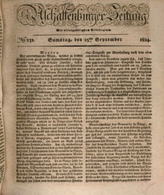 Aschaffenburger Zeitung Samstag 25. September 1824