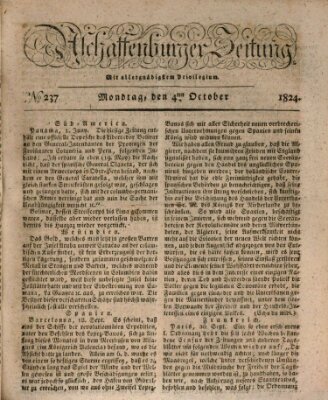 Aschaffenburger Zeitung Montag 4. Oktober 1824