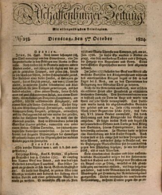 Aschaffenburger Zeitung Dienstag 5. Oktober 1824