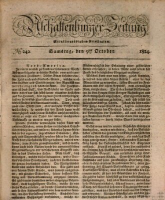 Aschaffenburger Zeitung Samstag 9. Oktober 1824