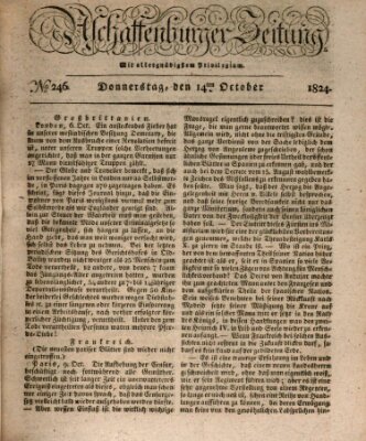 Aschaffenburger Zeitung Donnerstag 14. Oktober 1824