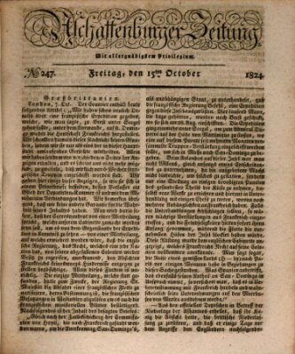 Aschaffenburger Zeitung Freitag 15. Oktober 1824