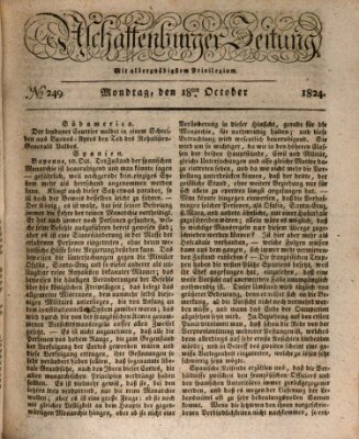 Aschaffenburger Zeitung Montag 18. Oktober 1824