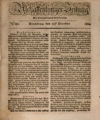 Aschaffenburger Zeitung Dienstag 19. Oktober 1824