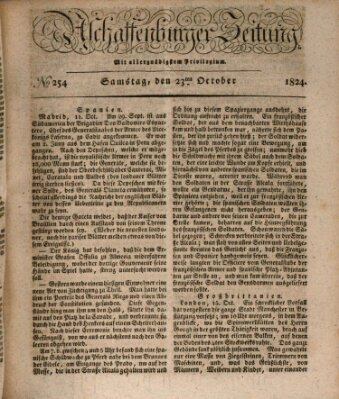 Aschaffenburger Zeitung Samstag 23. Oktober 1824