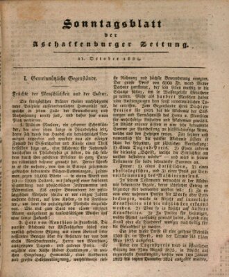 Aschaffenburger Zeitung Sonntag 31. Oktober 1824