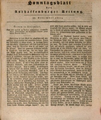 Aschaffenburger Zeitung Sonntag 21. November 1824