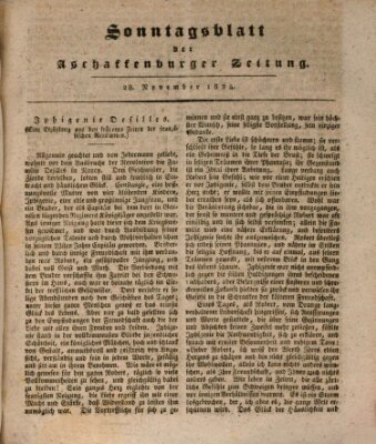 Aschaffenburger Zeitung Sonntag 28. November 1824