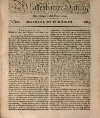 Aschaffenburger Zeitung Donnerstag 2. Dezember 1824