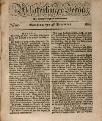 Aschaffenburger Zeitung Samstag 4. Dezember 1824