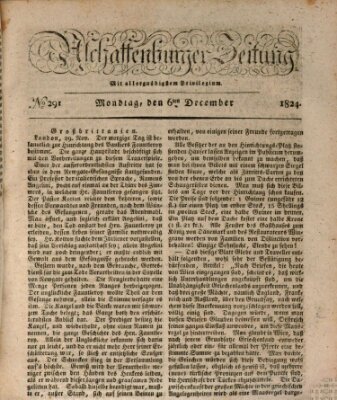 Aschaffenburger Zeitung Montag 6. Dezember 1824