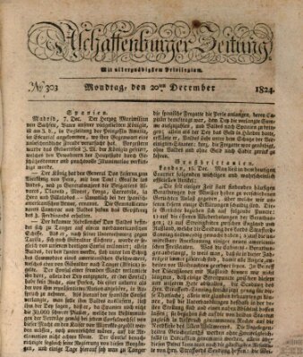 Aschaffenburger Zeitung Montag 20. Dezember 1824