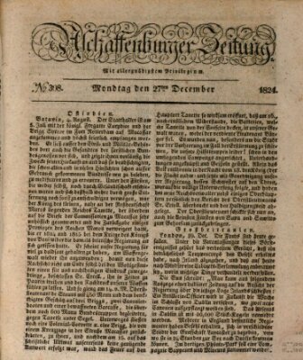 Aschaffenburger Zeitung Montag 27. Dezember 1824