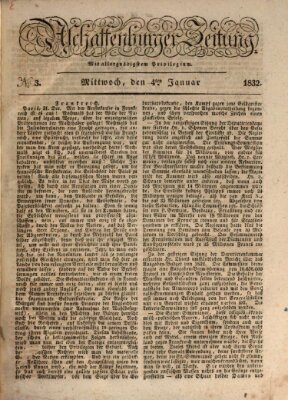 Aschaffenburger Zeitung Mittwoch 4. Januar 1832