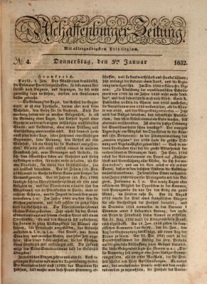 Aschaffenburger Zeitung Donnerstag 5. Januar 1832