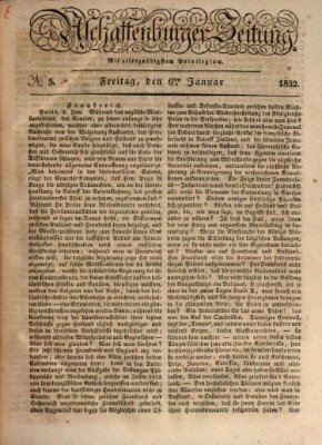 Aschaffenburger Zeitung Freitag 6. Januar 1832