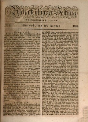 Aschaffenburger Zeitung Mittwoch 11. Januar 1832