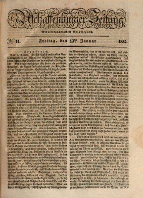 Aschaffenburger Zeitung Freitag 13. Januar 1832