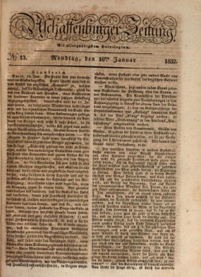 Aschaffenburger Zeitung Montag 16. Januar 1832