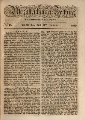 Aschaffenburger Zeitung Samstag 21. Januar 1832