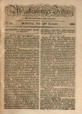 Aschaffenburger Zeitung Montag 23. Januar 1832