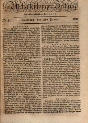 Aschaffenburger Zeitung Samstag 28. Januar 1832