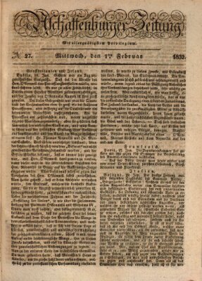 Aschaffenburger Zeitung Mittwoch 1. Februar 1832