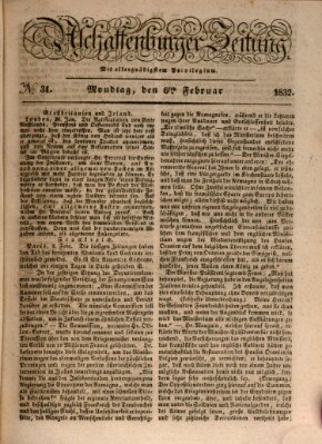 Aschaffenburger Zeitung Montag 6. Februar 1832