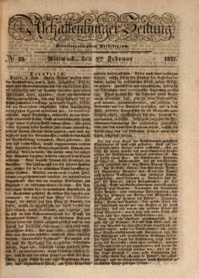 Aschaffenburger Zeitung Mittwoch 8. Februar 1832