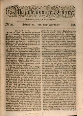 Aschaffenburger Zeitung Dienstag 28. Februar 1832