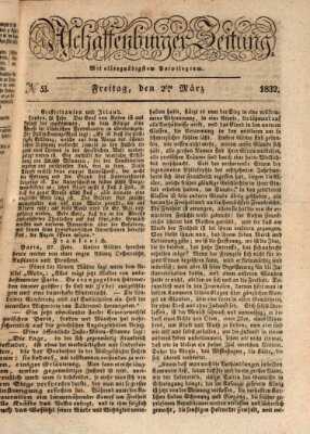 Aschaffenburger Zeitung Freitag 2. März 1832