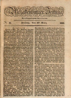 Aschaffenburger Zeitung Freitag 9. März 1832