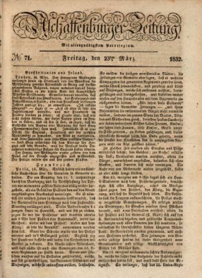 Aschaffenburger Zeitung Freitag 23. März 1832