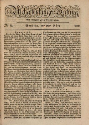 Aschaffenburger Zeitung Montag 26. März 1832