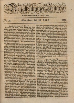 Aschaffenburger Zeitung Montag 2. April 1832