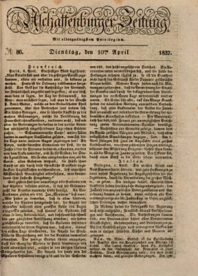 Aschaffenburger Zeitung Dienstag 10. April 1832