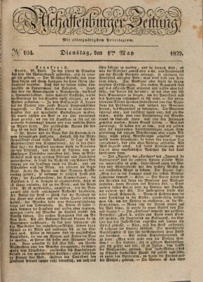 Aschaffenburger Zeitung Dienstag 1. Mai 1832