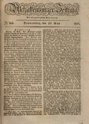 Aschaffenburger Zeitung Donnerstag 3. Mai 1832