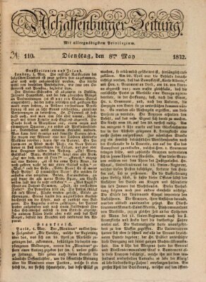 Aschaffenburger Zeitung Dienstag 8. Mai 1832