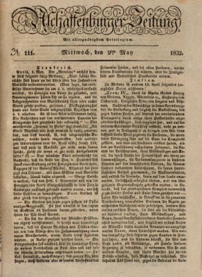 Aschaffenburger Zeitung Mittwoch 9. Mai 1832