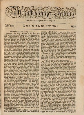 Aschaffenburger Zeitung Donnerstag 17. Mai 1832