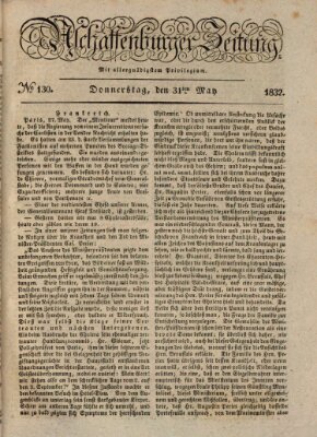 Aschaffenburger Zeitung Donnerstag 31. Mai 1832