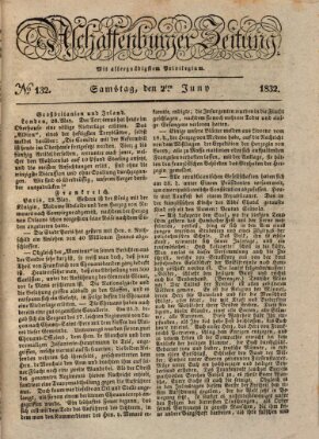 Aschaffenburger Zeitung Samstag 2. Juni 1832