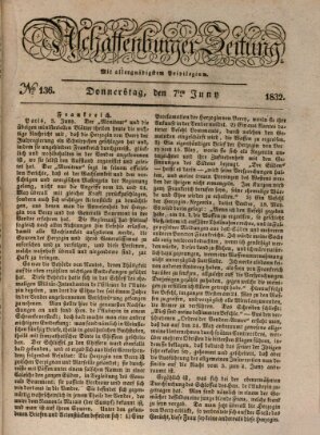 Aschaffenburger Zeitung Donnerstag 7. Juni 1832