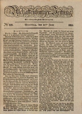 Aschaffenburger Zeitung Montag 11. Juni 1832