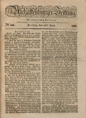 Aschaffenburger Zeitung Freitag 15. Juni 1832