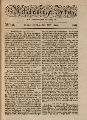 Aschaffenburger Zeitung Donnerstag 28. Juni 1832