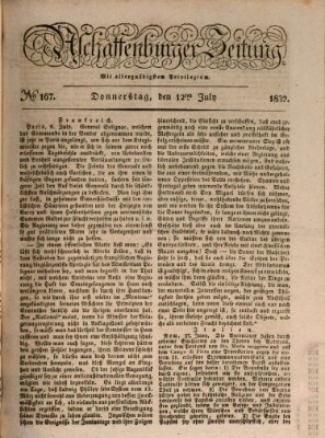 Aschaffenburger Zeitung Donnerstag 12. Juli 1832