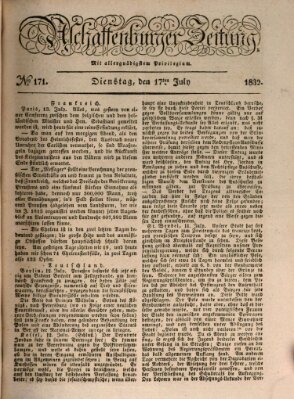 Aschaffenburger Zeitung Dienstag 17. Juli 1832